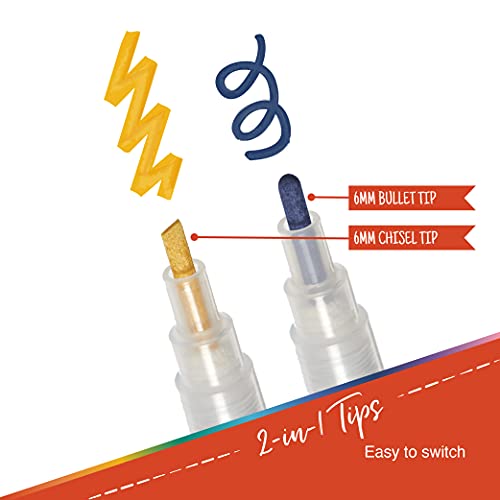 Crafts 4 All Acrylic Paint Markers Set 12, Broad Tip Tip Acrylic