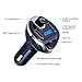 Criacr FM Transmitter Bluetooth, Wireless Radio Transmitter Car Adapter Kit, Universal USB Car Charger with Dual Charging Ports, Hands Free Calling for All Smartphones (Blue)