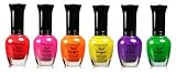 Kleancolor Nail Polish Lacquer -Neon Lot 6pc Full Size Set