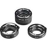 Kenko Auto Extension Tube Set DG 12mm, 20mm, and 36mm Tubes for Nikon AF Digital and Film Cameras - AEXRUBEDGN