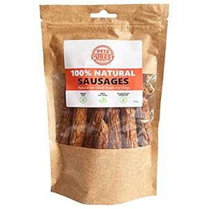 Pets Purest Natural Dog Treat Chews – 100% Healthy Air-Dried Pork & Beef Sausage Meat Treats for Dogs, Puppy & Senior…