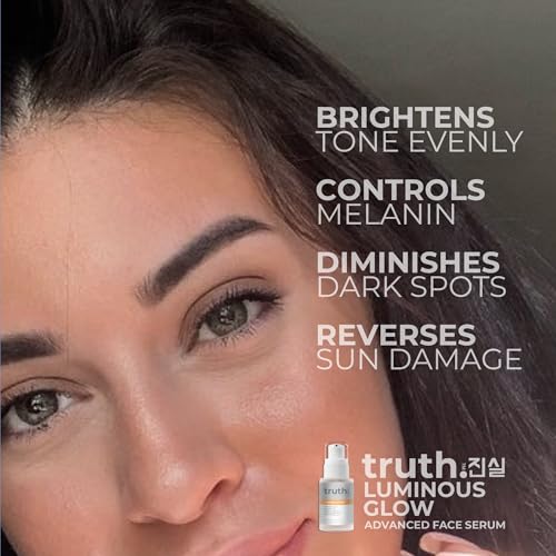 truth 진실 Luminous Glow Advanced Face Serum 30ml – Vitamin C 20%, Vitamin E, Ferulic Acid, Alpha Arbutin, Glutathione, Yuja Extract – Korean Brightening & Anti-Pigmentation Serum