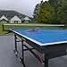 GamePoint Tables Indoor Ping Pong Table - Includes Tension Adjustable Clamp Style Net, Foldable Locking Caster Wheels, 1v1, 2v2, Playback Mode