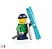 LEGO Holiday MiniFigure - Skier Boy with Winter Jacket (Skies and Poles)