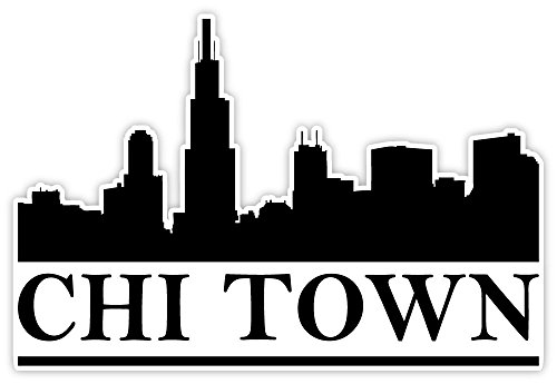 Chicago skyline chi town sticker decal 6" x 4"