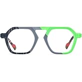 HEPIDEM Multicolor Acetate Glasses Frame Men Vintage Square Eyeglasses Optical Spectacles 9269