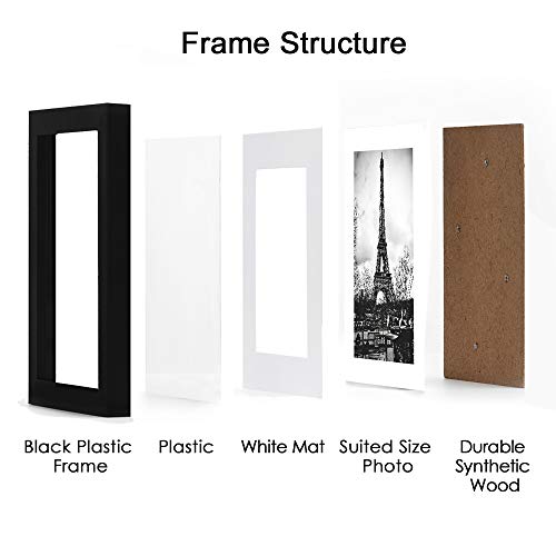 upsimples 12x16 Picture Frame Set of 5,Display Pictures 8.5x11 with Mat or 12x16 Without Mat