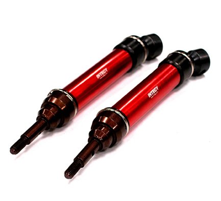 Integy Hobby RC Model T8559RED XHD Steel Front Universal Drive Shaft (2) for Traxxas 1/10 Slash & Stampede 4X4