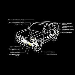 Siberian Bushing Polyurethane Front Suspension Left