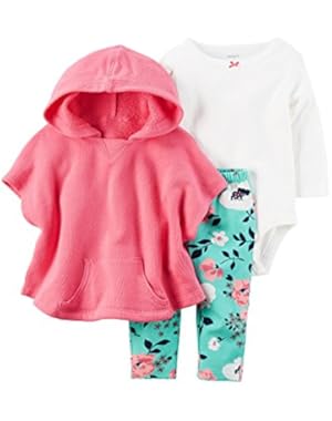 Baby Girls' 3-Piece Poncho Set