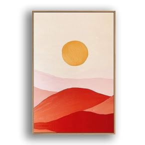 Framed Canvas Wall Art Abstract for Living Room, Bedroom Color Block Canvas Prints for Modern Home Decoration Ready to Hang - 16"x24" inches