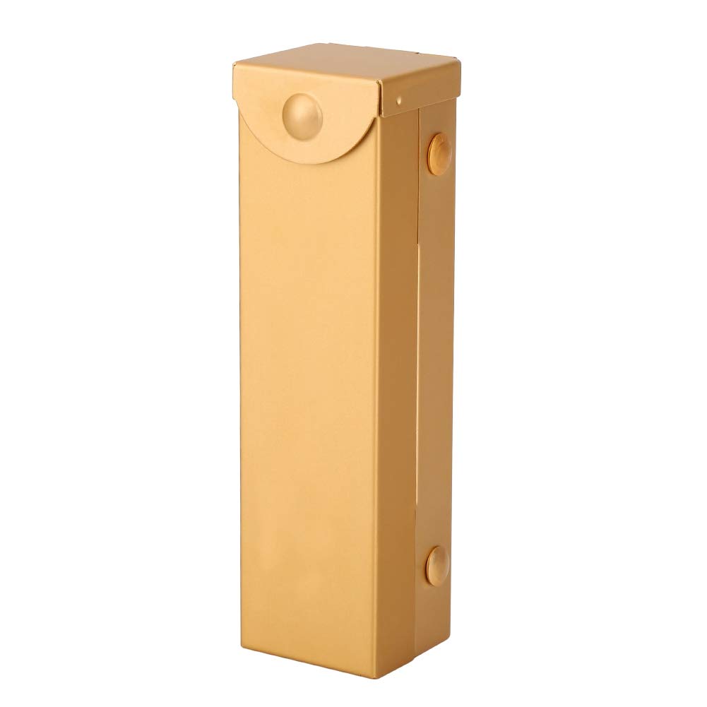 Dice Sets- Game Dice Aluminium Alloy Table Game Poker Games Dices Set with Storage Box 5Pcs(Gold Rectangle Box)