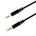 BestGot (1-Pack) AUX cord Audio Cable 3.5mm Headphones cord with Microphone In-line Volume (4.3ft / 1.3m) for Headphones, iPods, iPhones, iPads, Home / Car Stereos and More (Black)