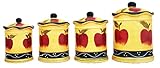 4 Pc Country Apple Canister Set Country