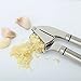 HeyLR Stainless Steel 18/8 Garlic Press Oval Handle Crush Garlic Cloves and Ginger with Ease