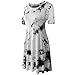Zero City Women's Short Sleeve Casual Tie Dye Cotton Swing Tunic T-shirt Dresses X-Large Ze2010_black