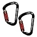 GM CLIMBING 28kN Twist Locking Carabiner D Shape Pack of 2
