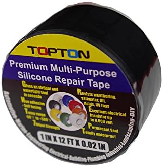 Silicone Repair Tape 1in X 12ft X 0.02in (1PC Black)