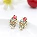 ShungHO Chic Women Earring Stud Skull Rose Rhinestones Nail Jewelry