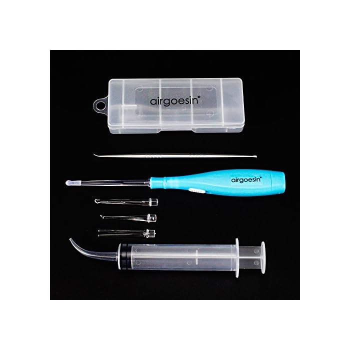 Airgoesin New Version Lighted Tonsil Stone Removing Tool, 5 Tips, Case + 1 Stainless Steel Tonsillolith Pick + 1…