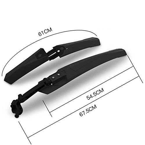 WinnerEco Cycling Mountain Bicycle Bike Front Rear Mud Guards Mudguard Fenders Set (Black)