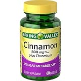 Spring Valley Cinnamon 1000mg Per Serving Plus Chromium 60ct