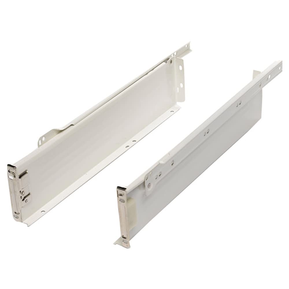 Merriway® BH01719 (2 Pcs) Drawer Box Side Panels (1 Each Left and Right), Cream 400 x 86 mm - Pack of 2 Pieces