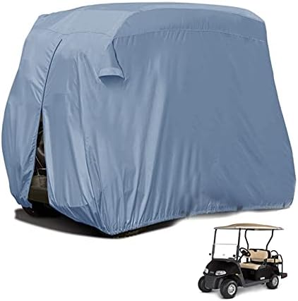 Yolaka 2 or 4 Seater Golf Cart Rain Cover Waterproof Fit for EZ GO, Club Car, Yamaha, Honda Two or Four Passenger Golf Carts with Extended Roof