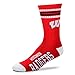 For Bare Feet Mens NCAA 4 Stripe Deuce Crew Socks