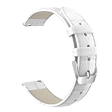 22mm Quick Release Universal Watch Band, MoKo Leather Crocodile Pattern Strap for Amazfit/Samsung Gear S3 Frontier/S3 Classic/Motorola Moto 360 2nd Gen 46mm/Garmin Vivomove/Huawei 2 Classic, WHITE