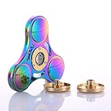 C-U-bridge Hand Spinner Rainbow Fidget Toy Rust-proof Bearing With PU Case 6 Min Above Spins Titanium Alloy Material No Wobbles