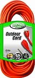 Coleman Cable 02308 16/3 Vinyl Outdoor Extension Cord, Orange, 50-Feet (Tools &amp; Home Improvement)