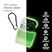 GMYLE Airpods Case, Silicone Protective Shockproof Wireless Charging Airpods Earbuds Case Cover with Keychain kit Set Compatible for Apple AirPods 2 & 1 - Night Glow Neon Green [Front LED Visible]