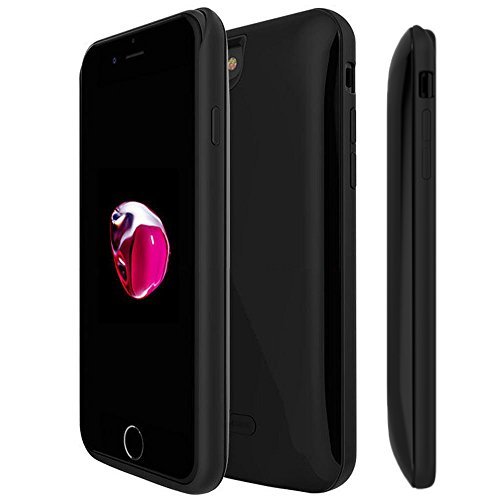 iPhone 7 Plus Battery Case, Bovon 3800mAh External Battery Backup Charger Case Pack Power Bank for iPhone 7 Plus (5.5 inch) - Black