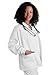 Adar Uniforms Women's Universal Round Neck Warm-Up Scrub Jacket - 602 - White - M