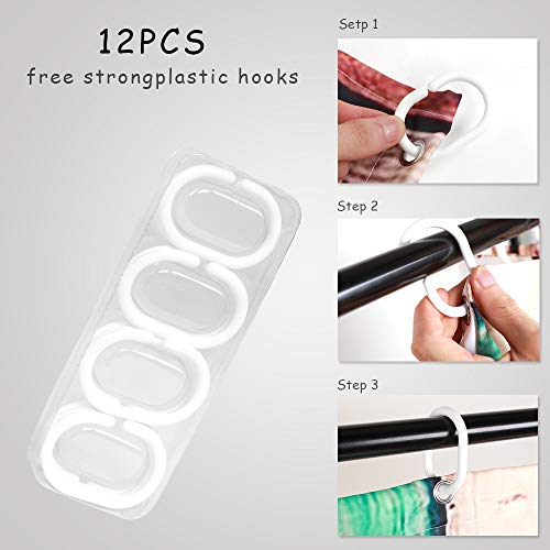 image for Uphome Rustic Barn Star Fabric Shower Curtain, Vintage Western Texas S