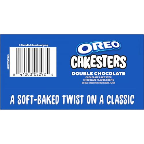 OREO CAKESTERS DOUBLE CHOCOLATE SOFT SNACK CAKES, 5-2.02 OZ SNACK PACKS