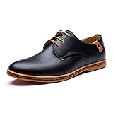 Seakee Men's Leisure Lace-up Flat Oxford Dress Shoes