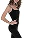 4 Pack Caramel Cantina Juniors Long Length Basic Cami (Large, Black/Charcoal/Mhg/Hg)