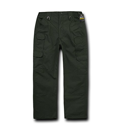 Rapdom Tactical Ripstop Tactical Pants, OliveDrab, 36-34