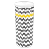 InterDesign Una Chevron Free Standing Toilet Paper Holder for Bathroom - Gray/Yellow