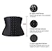 YIANNA Women's Classic Underbust Latex Sports Girdle Short Torso Waist Training Corsets for Weight Loss Hourglass Body Shaper Fat Burner, YA110299-Black-XS