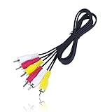 DriverGenius RCA/Phono Composite TV AV Cable- Triple 3X RCA to 3X RCA Video Audio Cable(Male to Male,1 Meter)