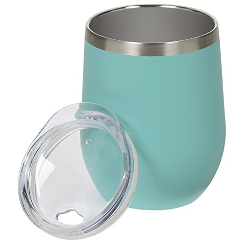 And So The Adventure Begins | You Got This | 12 oz Mint Stainless Steel Stemless Wine Glass with Lid - Wine Tumbler Sippy Cup for Adults - Graduation, Promotion, Going Away, Job Change, Teacher Gift