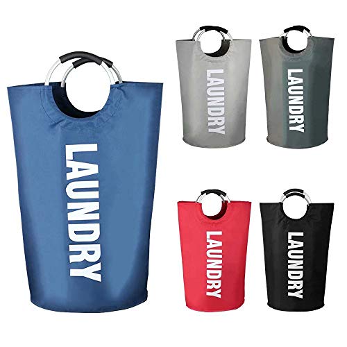 TEHOOK Tall Collapsible Laundry Basket, 82L Fabric Laundry Hamper with