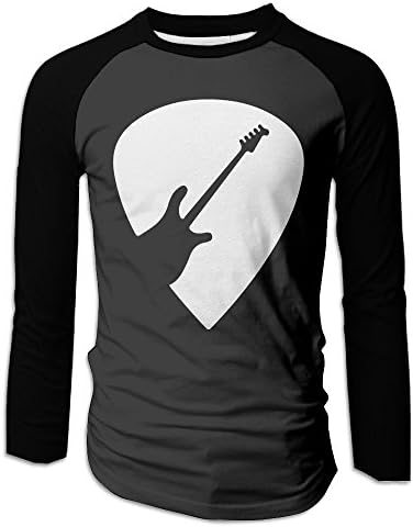 Men's Guitar Lover Gifts Raglan Baseball T-Shirts 3/4 Sleeve Baseball Tees M