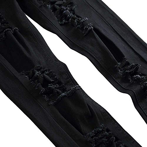 Classic Jeans Men Casual Denim Pants Cotton Straight Ripped Hole Trousers Pants