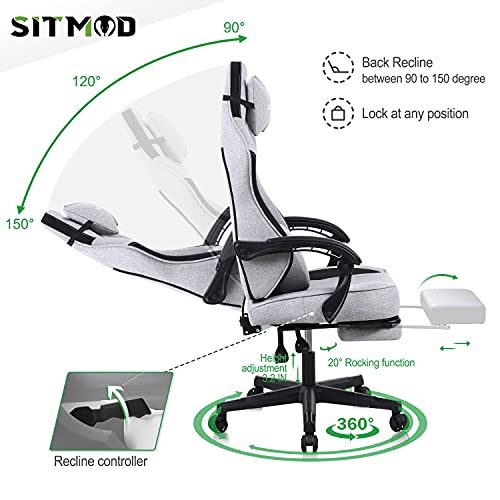 SITMOD Gaming Chair with FootrestPC Computer Ergonomic Video Game