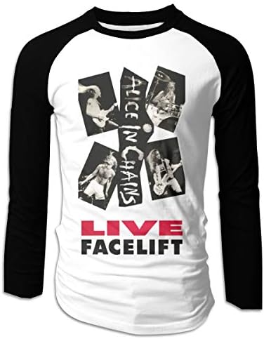 Jasmurival Men's Alice in Chains Live Facelift Classic Long Sleeve Raglan Tees