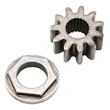 KIPA Steering Shaft Pinion Gear & Bushing for MTD 741-0656 941-0656A 717-1554 Toro 112-0863, Used on Riders Since 1999. 11 Tooth. Splined Bore